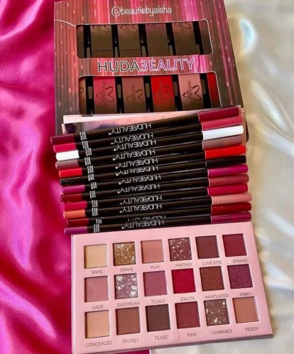 Huda Beauty Eye & Lip Makeup Bundle Deal